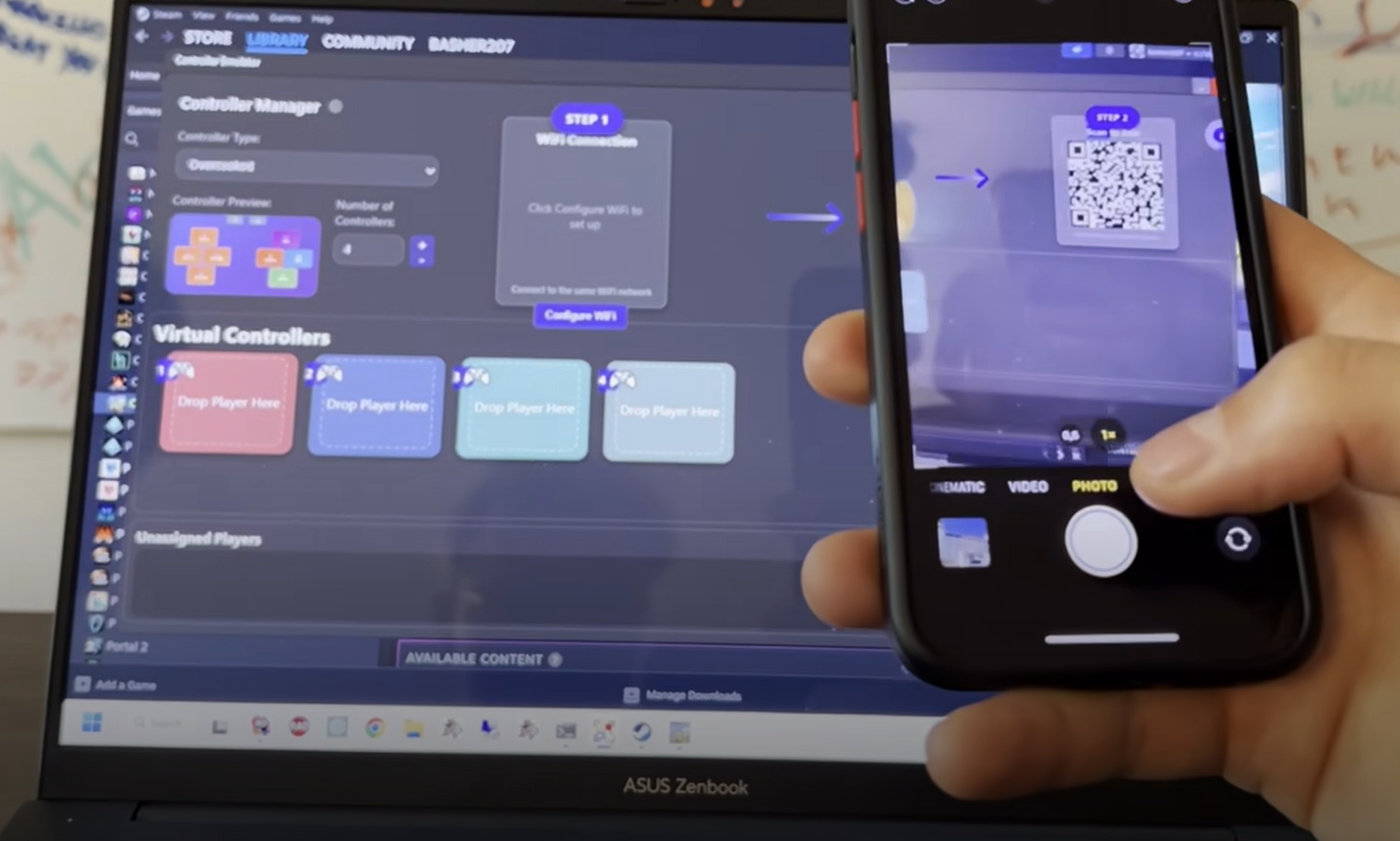 Scanning QR code on phone